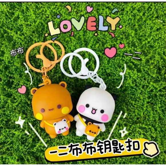 Bubu & Dudu Character Adorable Keychain Purse Backpack Charm Set - Picture 8 of 14